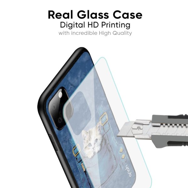 Kitty In Pocket Glass Case For iPhone X For Cheap