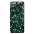 Abstract Green Glass Case For Poco X3 on Sale