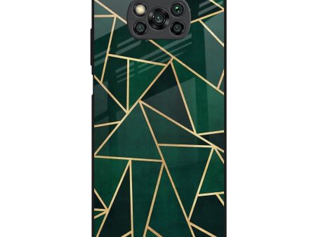 Abstract Green Glass Case For Poco X3 on Sale