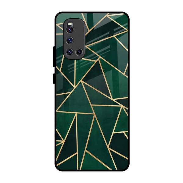 Abstract Green Glass Case For Vivo V19 Cheap