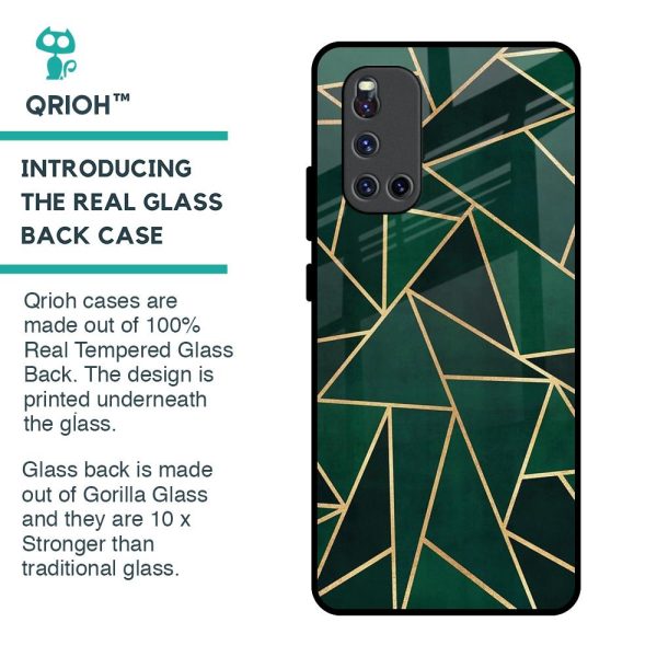 Abstract Green Glass Case For Vivo V19 Cheap