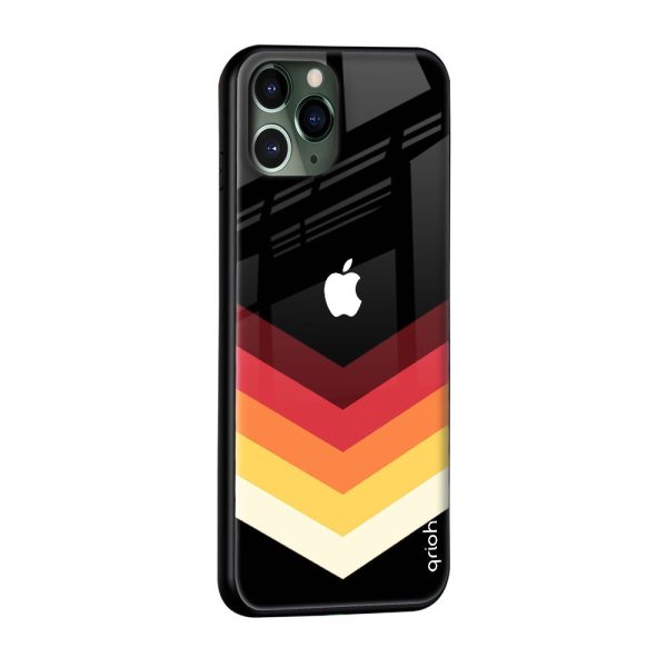 Abstract Arrow Pattern Glass Case For iPhone 11 on Sale