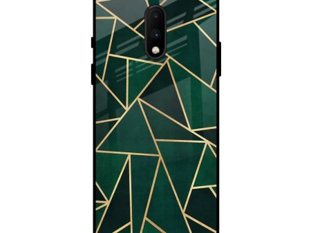 Abstract Green Glass Case For OnePlus 7 For Discount