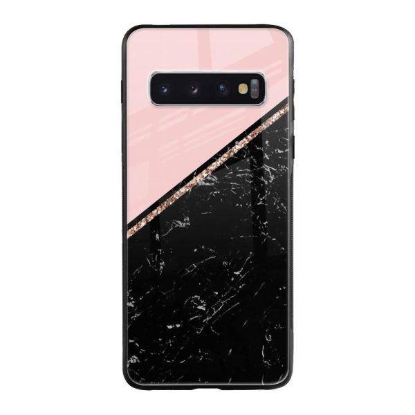 Marble Texture Pink Glass Case For Samsung Galaxy S10 Online Sale