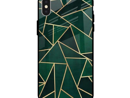 Abstract Green Glass Case For iPhone X For Cheap