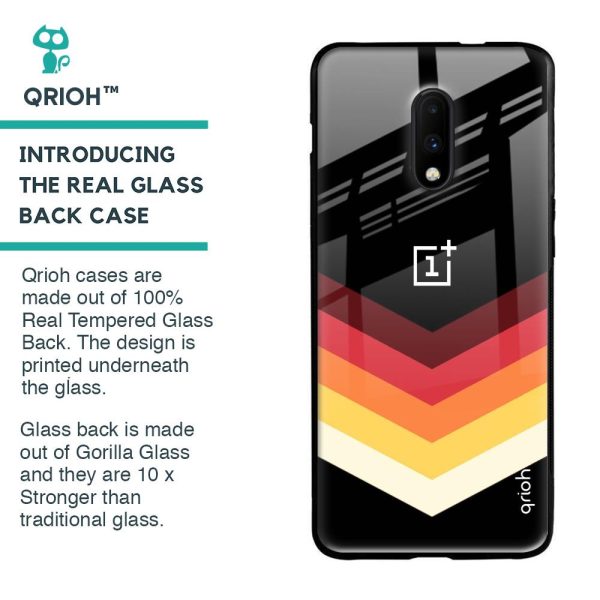 Abstract Arrow Pattern Glass Case For OnePlus 7 Cheap