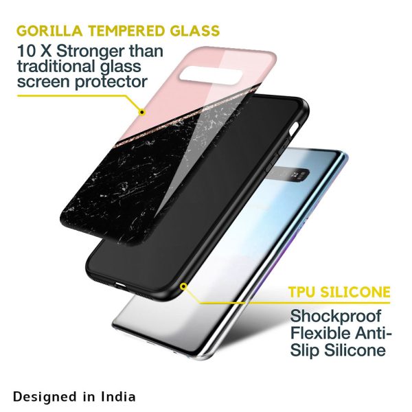 Marble Texture Pink Glass Case For Samsung Galaxy S10 Online Sale