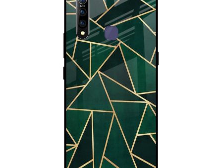 Abstract Green Glass Case For Vivo Z1 Pro Online now