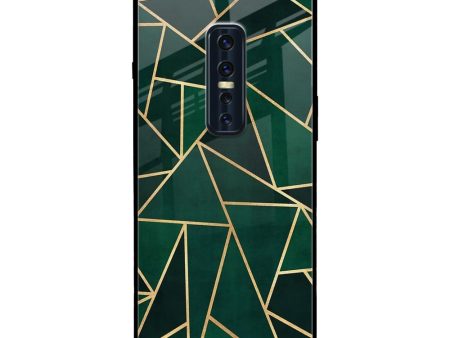 Abstract Green Glass Case For Vivo V17 Pro Online Sale