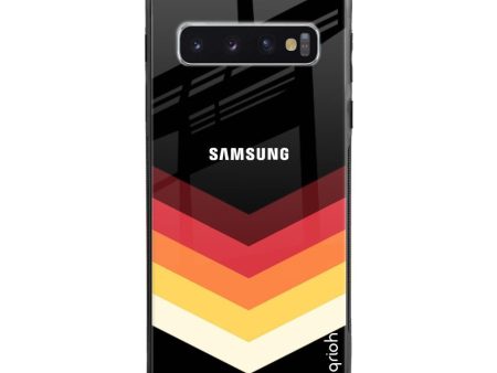 Abstract Arrow Pattern Glass Case For Samsung Galaxy S10 Sale