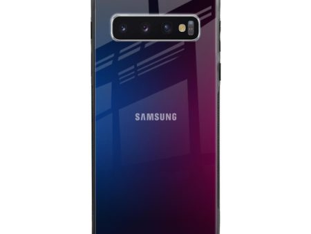 Mix Gradient Shade Glass Case For Samsung Galaxy S10 Plus on Sale