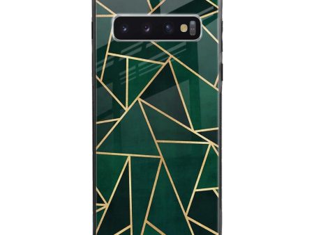 Abstract Green Glass Case For Samsung Galaxy S10 Sale