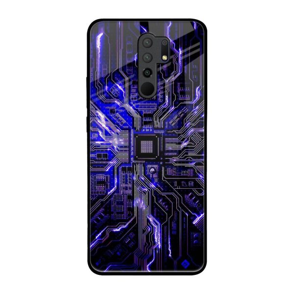 Techno Color Pattern Glass Case For Poco M2 Online now