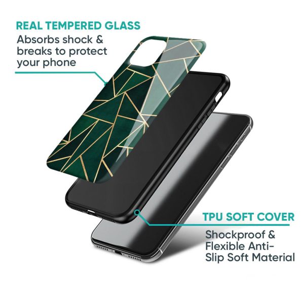 Abstract Green Glass Case For Poco X3 on Sale