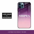 Purple Gradient Custom Glass Case Cheap