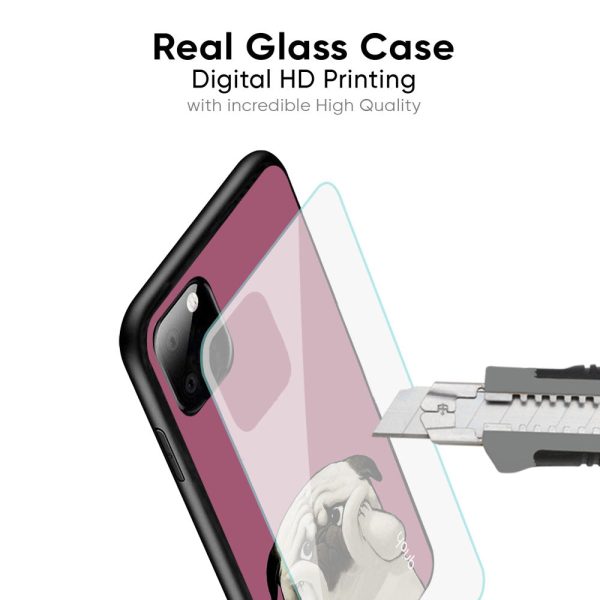 Funny Pug Face Glass Case For iPhone X Cheap