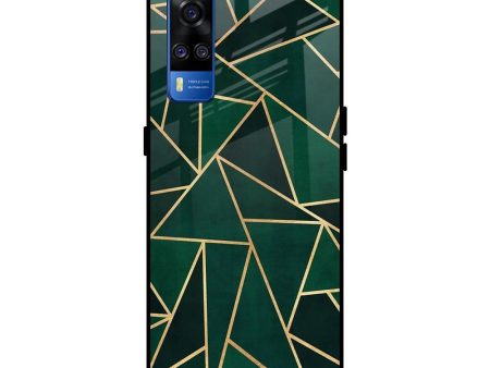 Abstract Green Glass Case For Vivo Y51 2020 Sale