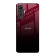 Wine Red Glass Case For Vivo X50 For Cheap