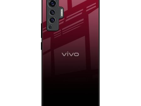 Wine Red Glass Case For Vivo X50 For Cheap