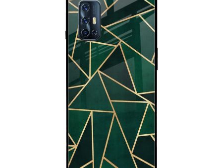 Abstract Green Glass Case For Vivo V17 Supply