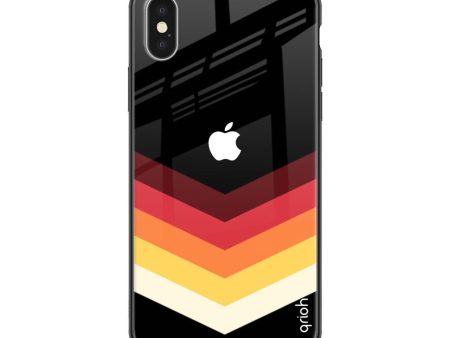 Abstract Arrow Pattern Glass Case For iPhone X Cheap