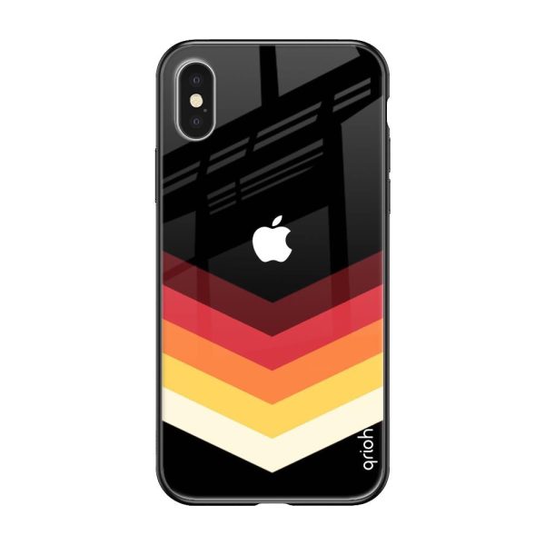 Abstract Arrow Pattern Glass Case For iPhone X Cheap