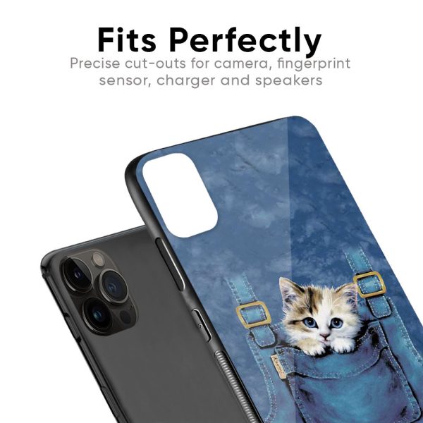 Kitty In Pocket Glass Case For iPhone X For Cheap