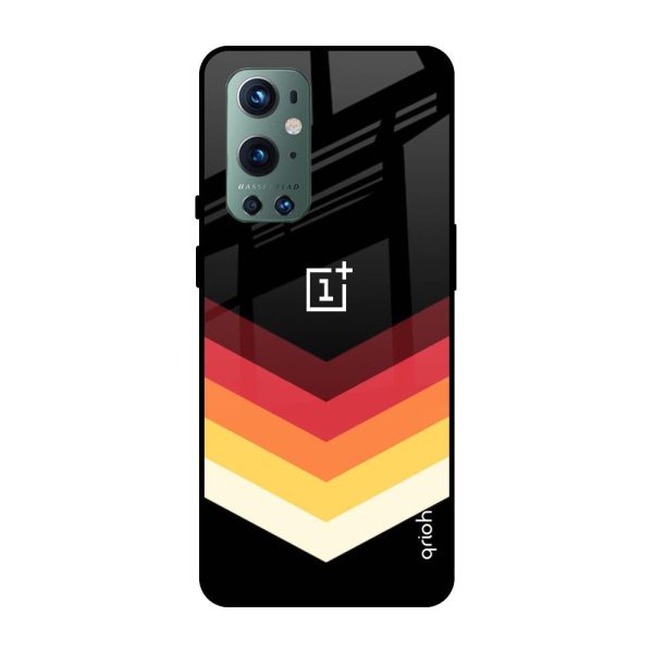 Abstract Arrow Pattern Glass Case For OnePlus 9 Pro For Sale