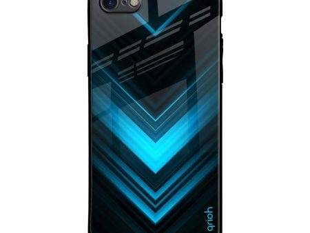 Vertical Blue Arrow Glass Case For iPhone 6 Online now