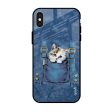 Kitty In Pocket Glass Case For iPhone X For Cheap