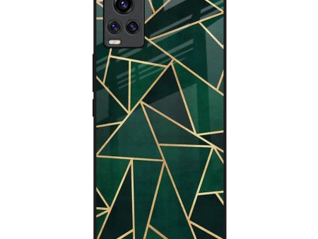 Abstract Green Glass Case For Vivo V20 For Cheap