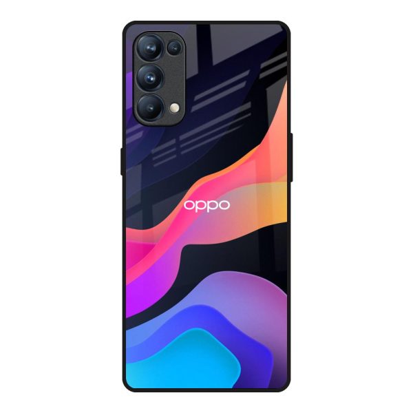 Colorful Fluid Glass Case for Oppo Reno5 Pro Online Hot Sale