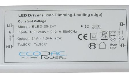 ELED-25-24T - Ecopac Constant Voltage LED Driver ELED-25-24T 25W 24V Cheap