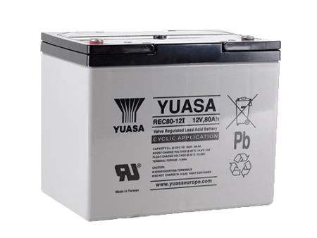 REC80-12 (L26-AGM) YUASA BATTERY 12V 80AH CYCLIC on Sale