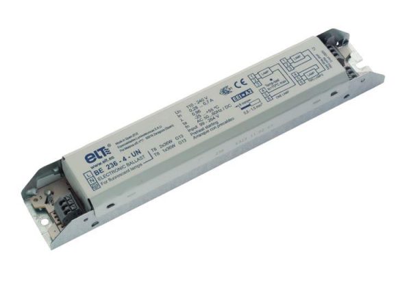 ELT BE 218-4-UN - Linear Electronic ballast  T8, 2 x 15 18W, 110-260v For Cheap