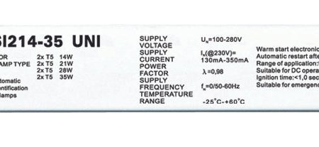 HEP HFL21435ME - Linear Multiwatt Balast T5 2x14-35w 120-277v AC Online Hot Sale