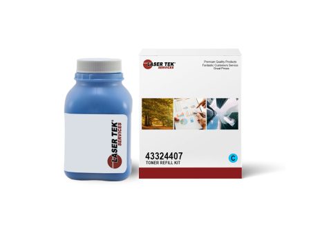 Toner Refill Kit for Okidata 43381907 Cyan With Chip | Laser Tek Services Online Sale