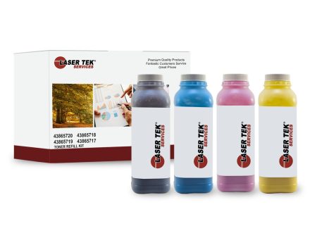 4 Pack Toner Refill Kit for Okidata C6150 With Chip | Laser Tek Services Online now