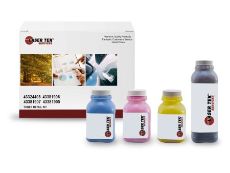 4 Pack Toner Refill Kit for Okidata C5700 With Chip | Laser Tek Services Online Sale