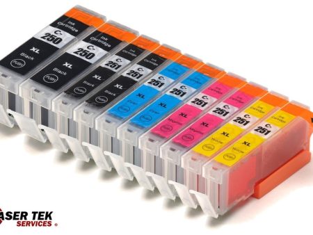 10 Pack Canon PGI-250XL CLI-251XL High Yield Compatible Ink Cartridge | Laser Tek Services Hot on Sale