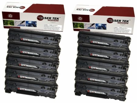 10 Pack Canon CRG128 CRG-128 Black Compatible Toner Cartridge | Laser Tek Services For Cheap