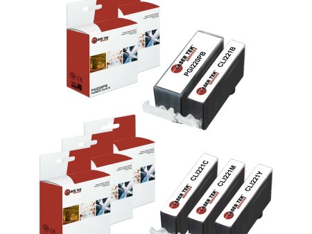 5 Pack Canon PGI-220 CLI-221 Compatible Ink Cartridge | Laser Tek Services Cheap